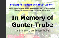 In Memory of Gunter Trube