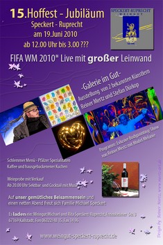 Plakat: 15. Hoffest im Weingut Speckert-Ruprecht